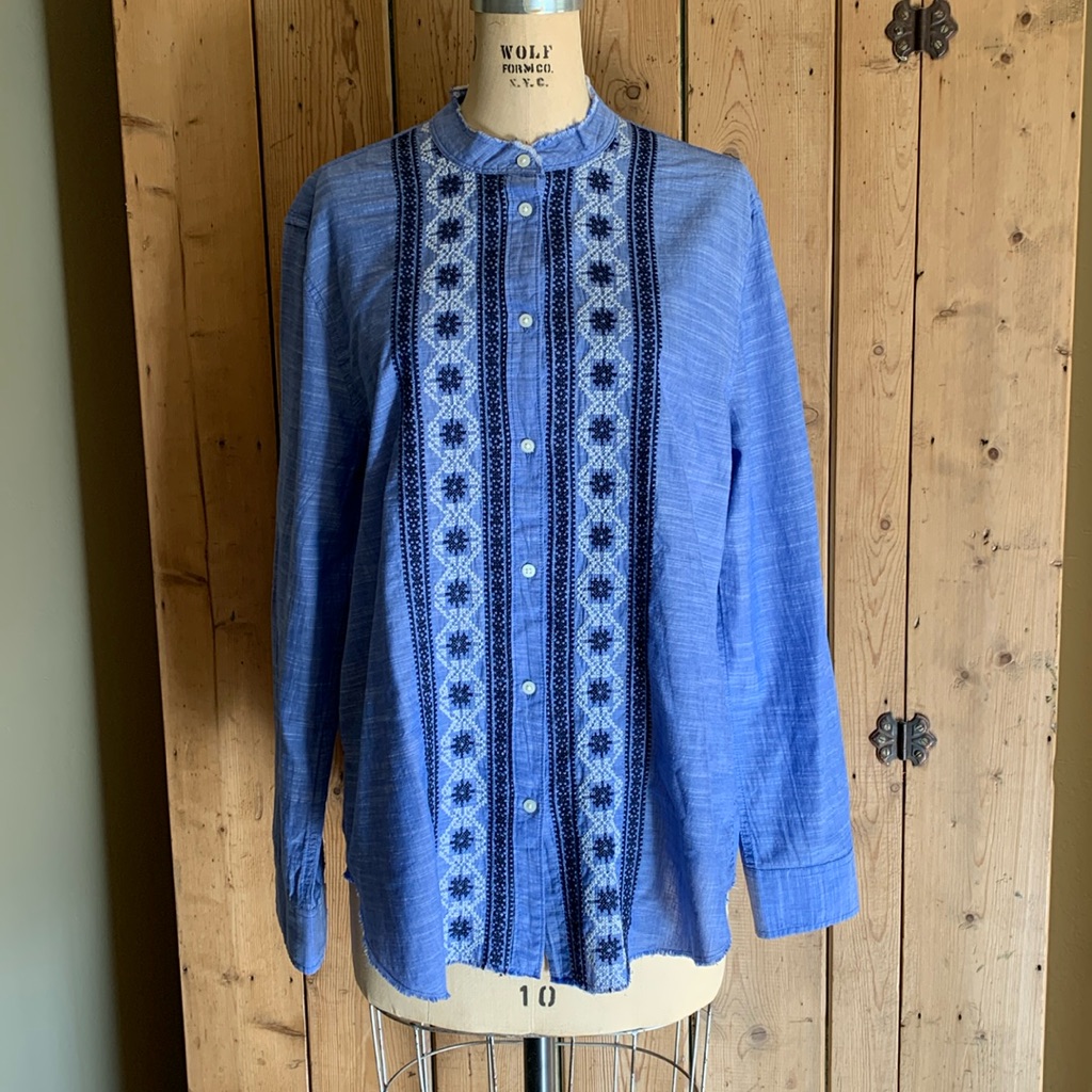 Blue Gap Button Down Blouse.